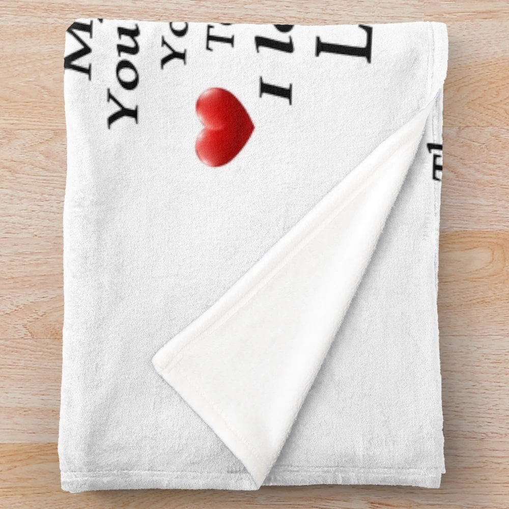 Cozy plush blanket with love design for daughter