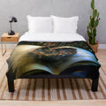 Soft plush blanket with whimsical musical note pattern