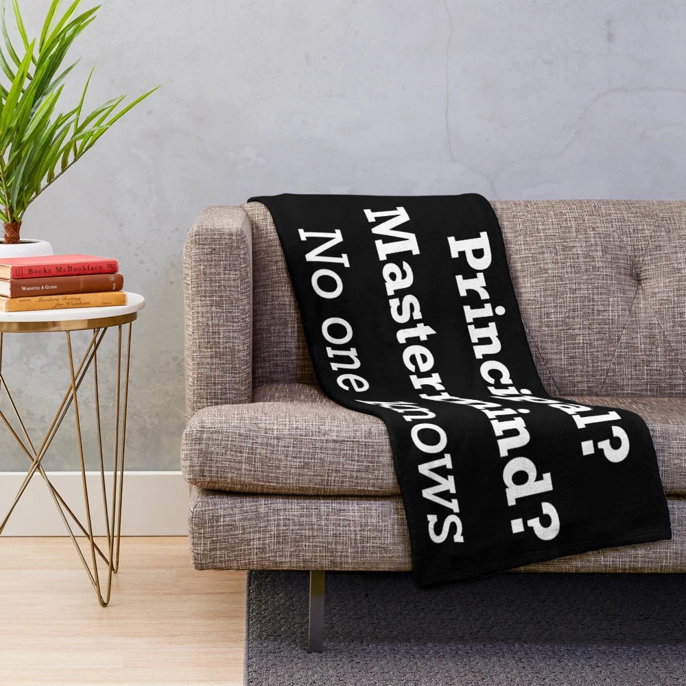 Plush blanket with a funny occupational pun