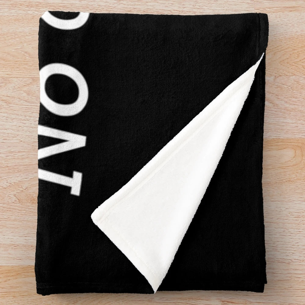 Plush blanket with a funny occupational pun