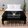 Cozy plush blanket with nature and animal motif