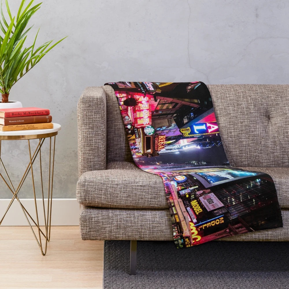 New York City Skyline Plush Blanket