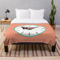 Plush blanket with a vintage music-inspired design