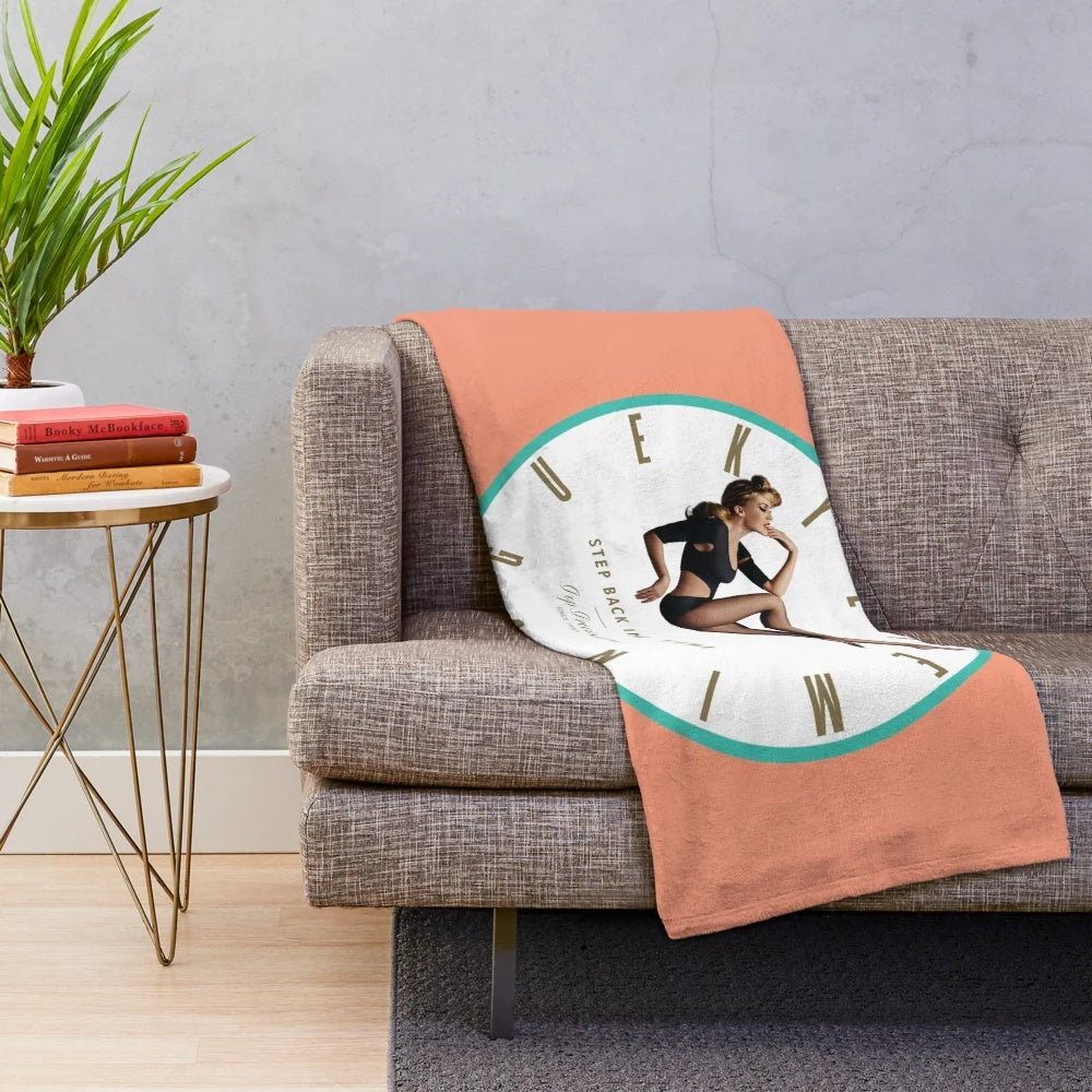 Plush blanket with a vintage music-inspired design