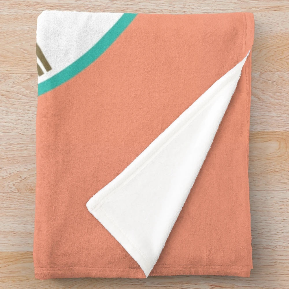 Plush blanket with a vintage music-inspired design