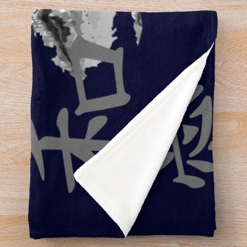 Cozy plush blanket with a painting design of [focus keyword]