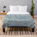 Park City Mountain Resort ski trail map printed on a plush, soft blanket