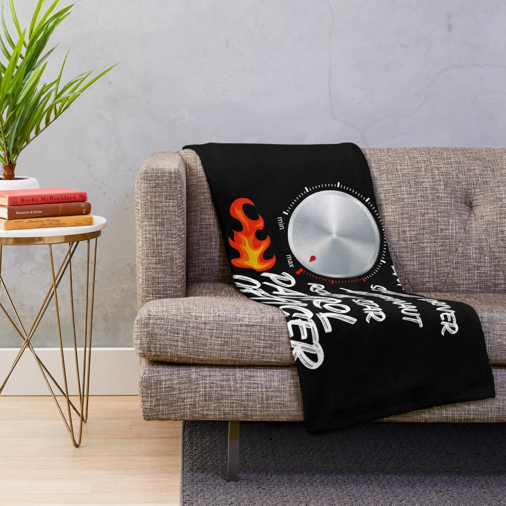 Plush blanket featuring a graphic design of a patrol officer