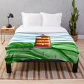 Pilsum Lighthouse plush blanket featuring the iconic landmark of Germany
