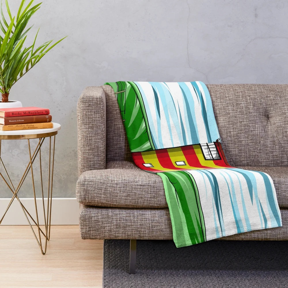 Pilsum Lighthouse plush blanket featuring the iconic landmark of Germany