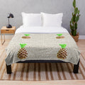 Psych inspired pineapple room decor plush blanket