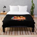 Pumpkin season plush blanket with retro glam fall design