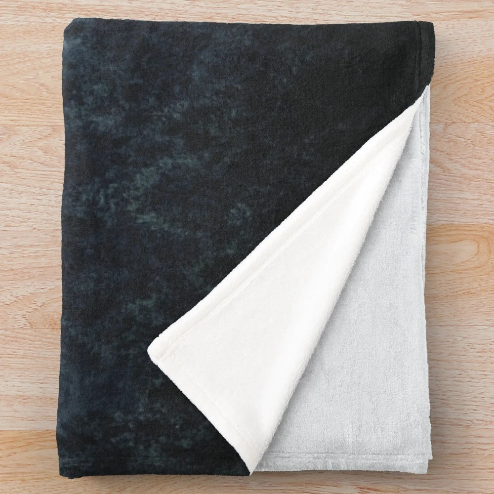 Soft and cozy plush blanket with a whimsical forest and nature design