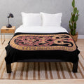 Plush blanket with intricate runestone pattern