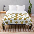 Salmonberry pattern plush blanket