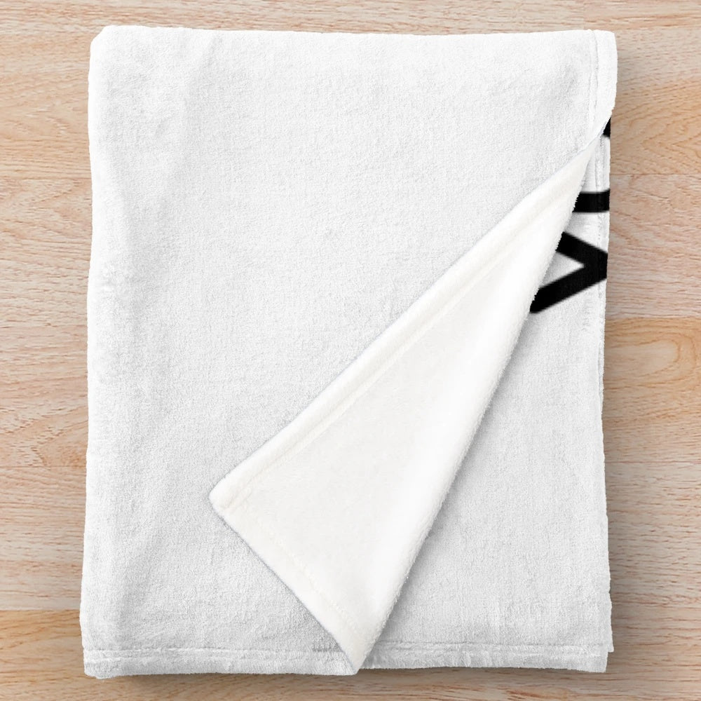 Plush blanket with simple minimal design, inspired by meter maids