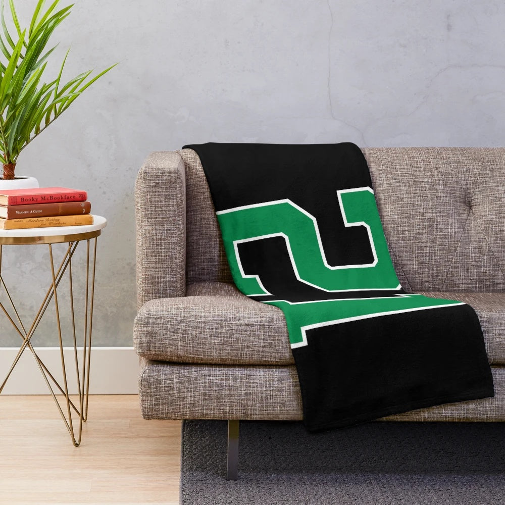 Plush blanket with sports number 21 design