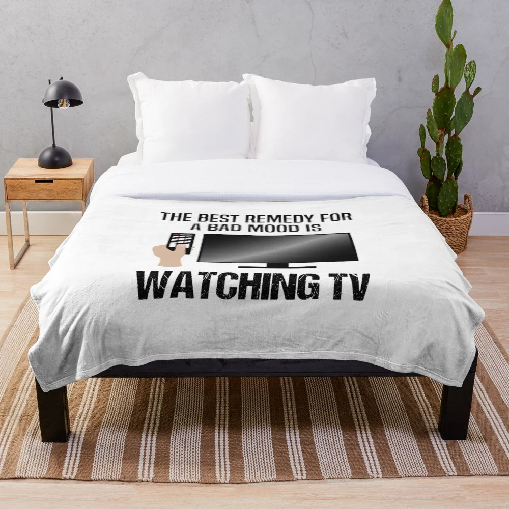 Soft and Cozy Plush Blanket Featuring Iconic Television and Movie Quotes