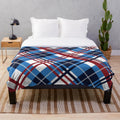 Plush blanket with traditional Scottish tartan pattern