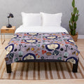 Cozy plush blanket featuring the At the Pink Palace Apartments pattern