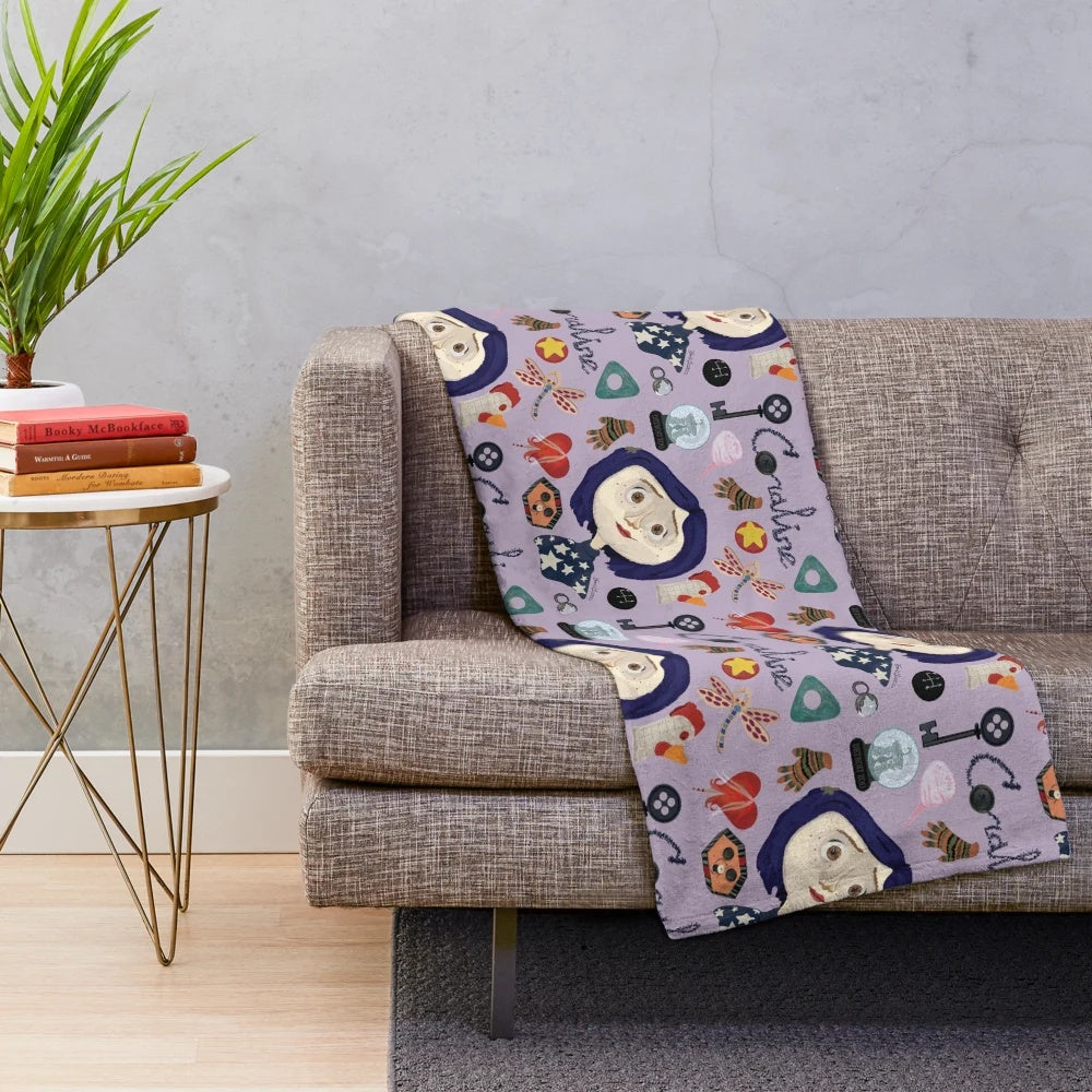 Cozy plush blanket featuring the At the Pink Palace Apartments pattern