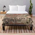 Plush blanket with inspirational message "You are braver than you believe
