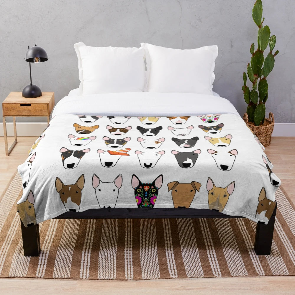 Soft and Cozy Plush Bullterrier Blanket