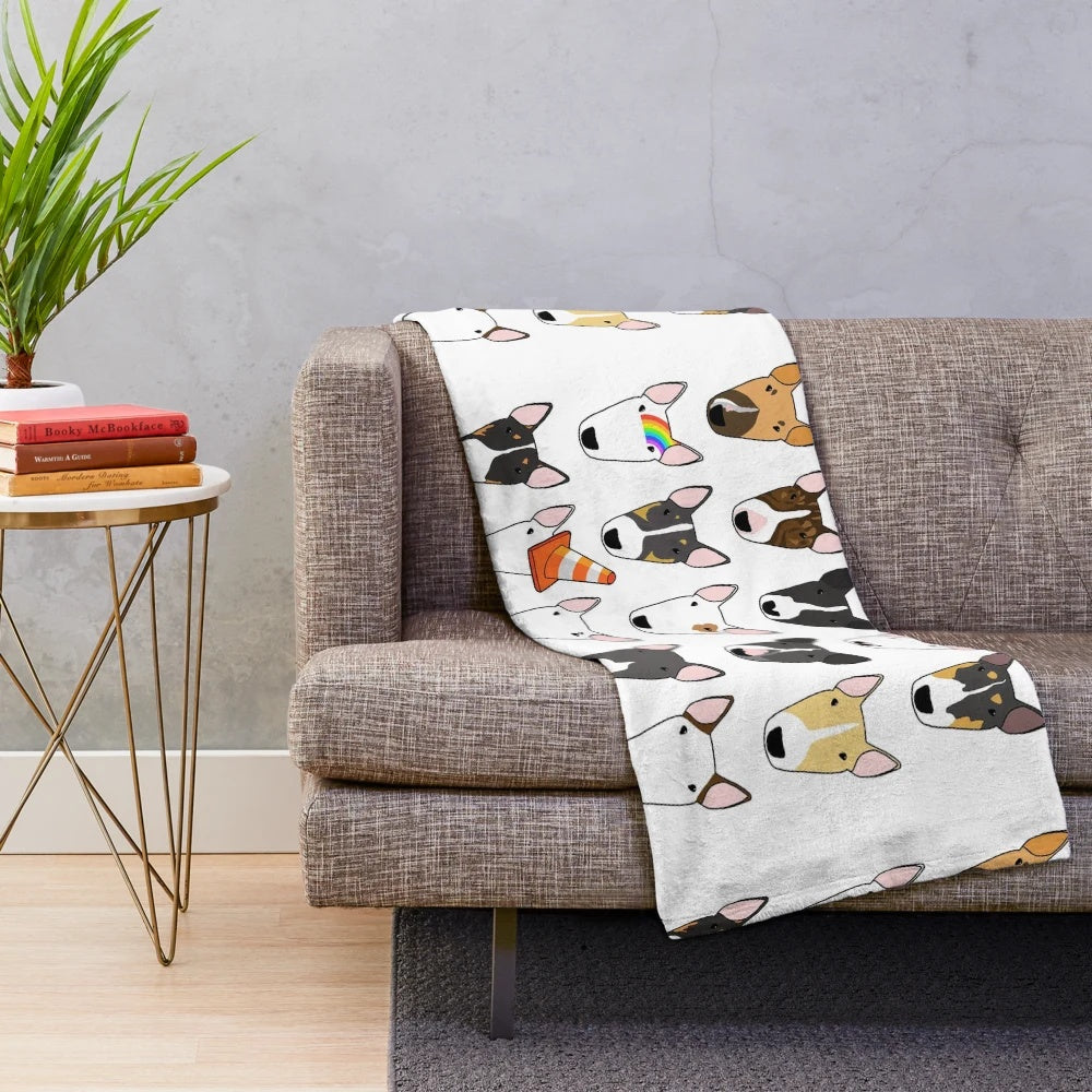 Soft and Cozy Plush Bullterrier Blanket