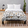 Soft and cuddly plush blanket featuring a bullterrier design