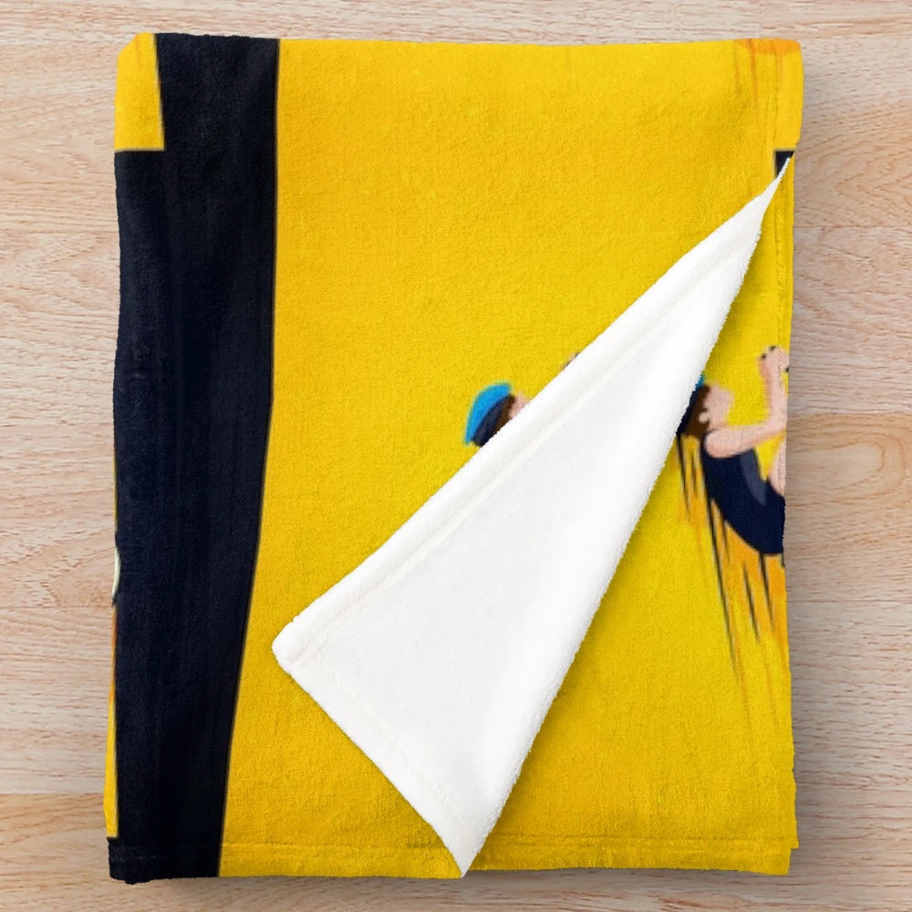 Plush cycling blanket with soft fabric for sports and fitness