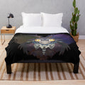 Soft plush druid blanket with cute moonkin mascot design