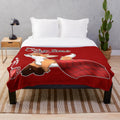 Cozy plush furry blanket with soft animal print design