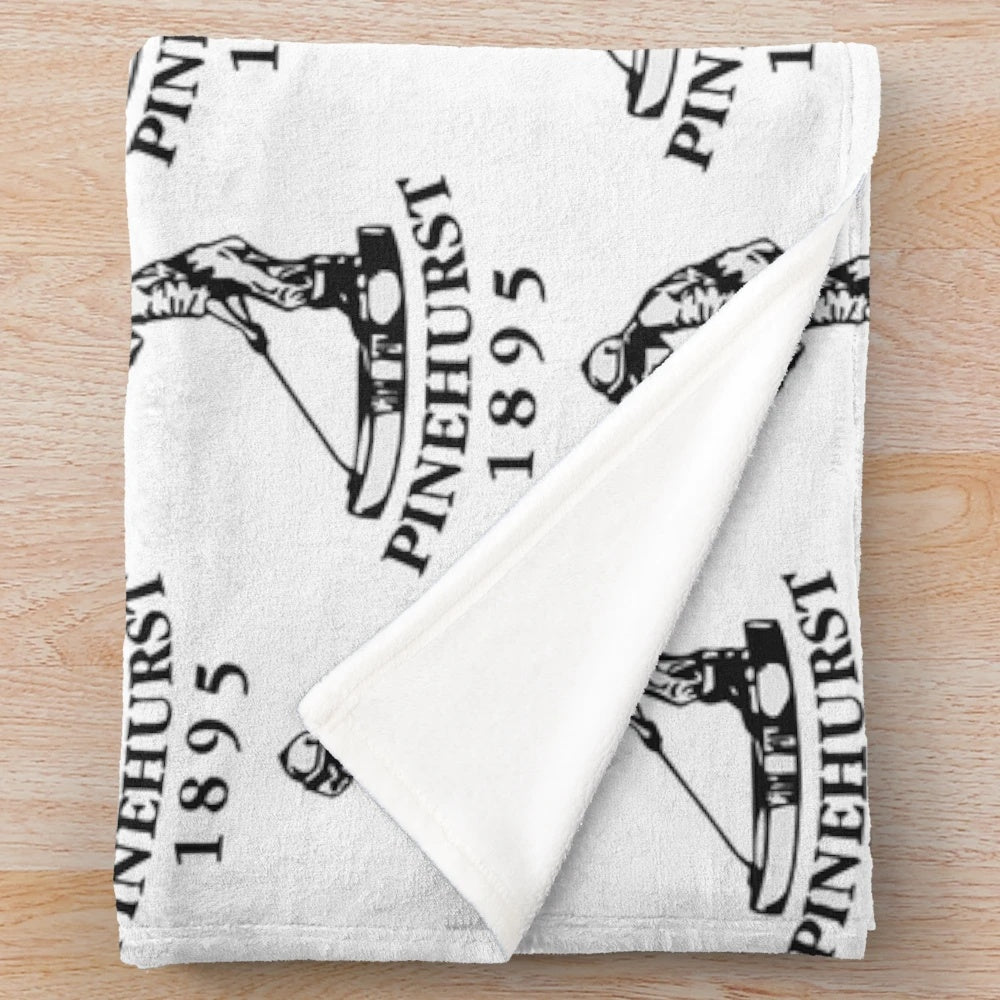 Plush golf-themed blanket for sports and golf fans