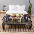 Soft and cozy plush horse blanket