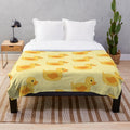 Plush rubber duck themed blanket