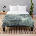 Tremblant ski resort trail map printed on a soft, plush blanket