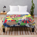 Soft and warm plush snake themed blanket for decorating your bedroom or living room