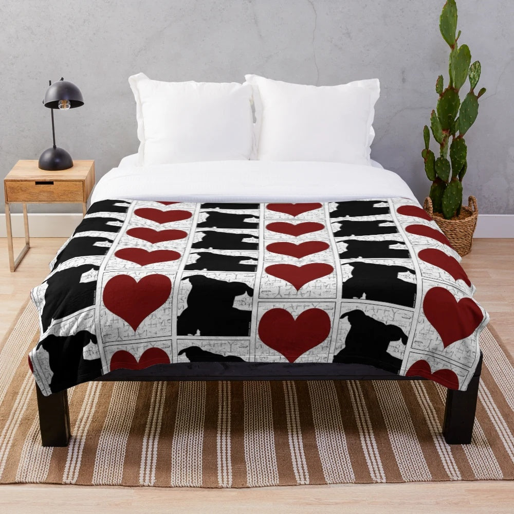 Staffy Dog Plush Blanket
