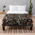 Cozy plush blanket featuring a supernatural couple design
