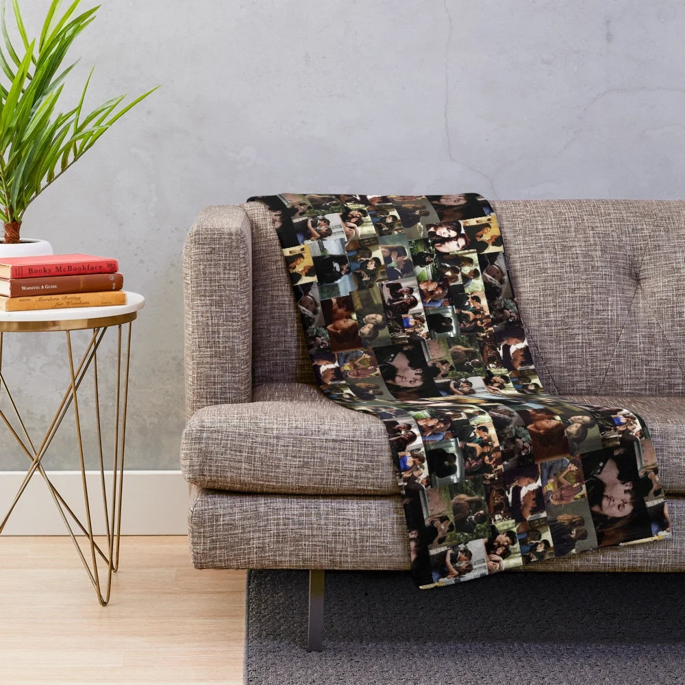 Cozy plush blanket featuring a supernatural couple design