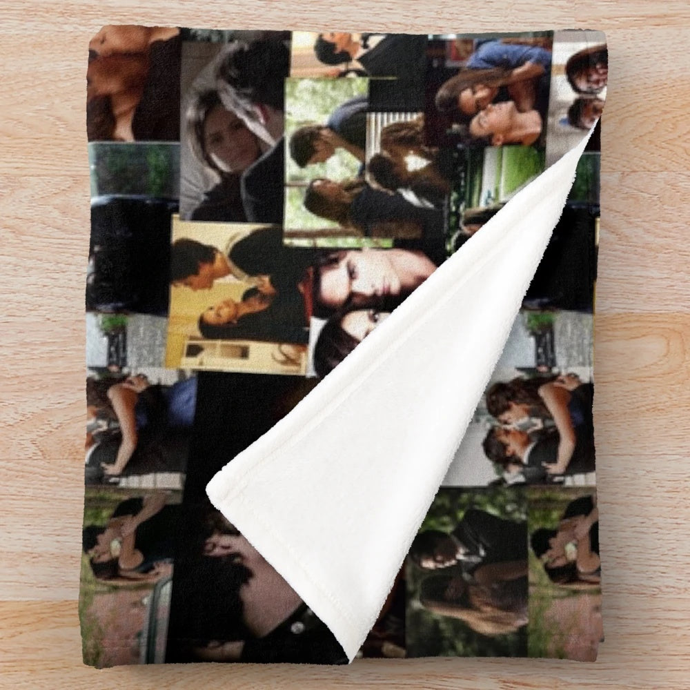 Cozy plush blanket featuring a supernatural couple design