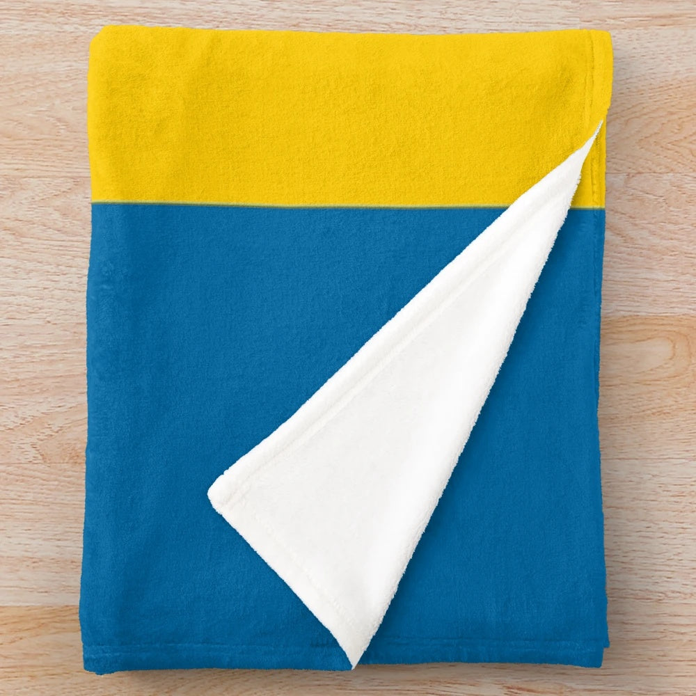 Plush Swedish flag blanket with blue and yellow design