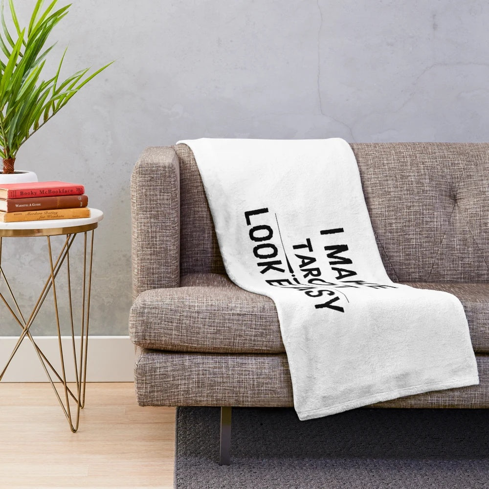 Plush tarot blanket with the text "I Make Tarot Look Easy