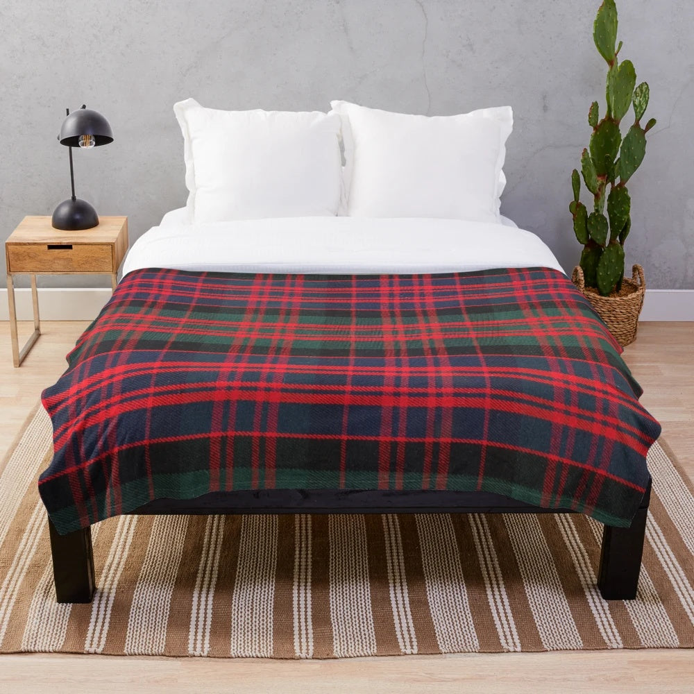 Modern MacDonald plush tartan blanket