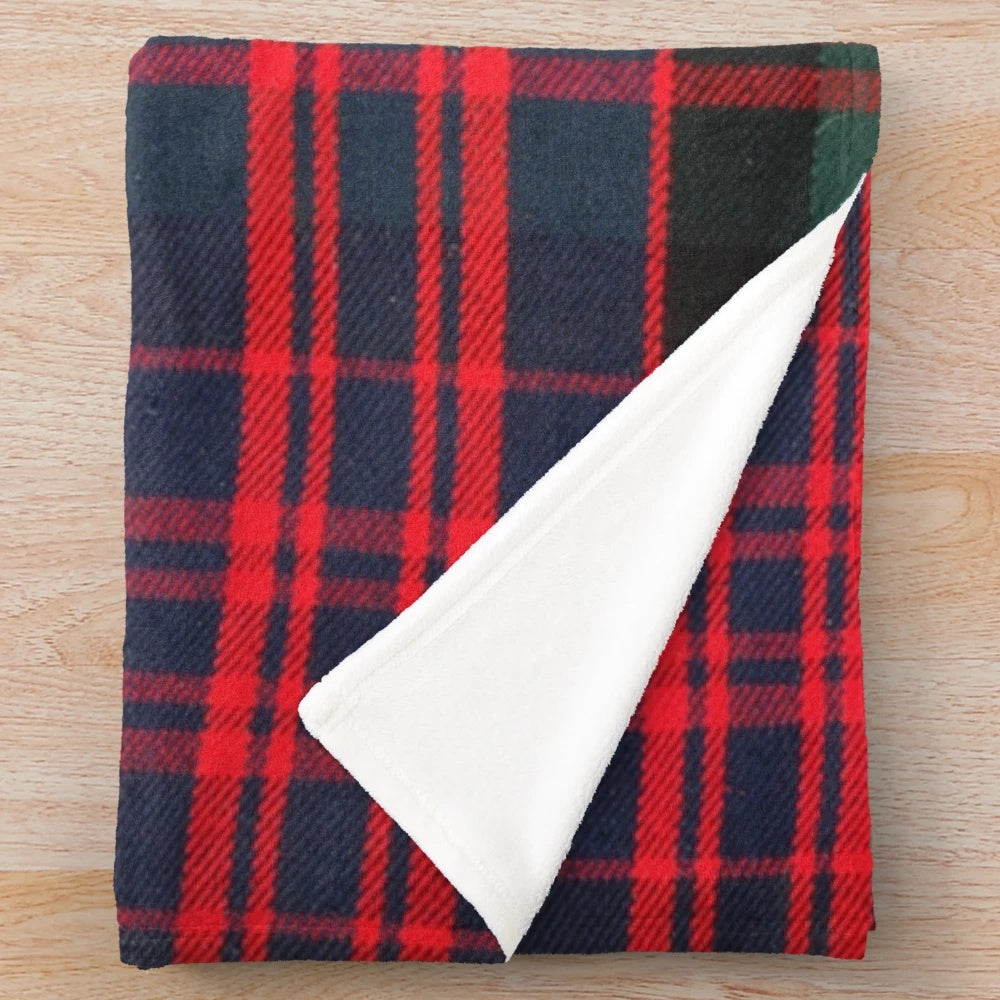 Modern MacDonald plush tartan blanket
