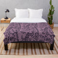 Soft, plush throw blanket with Twilight-inspired design