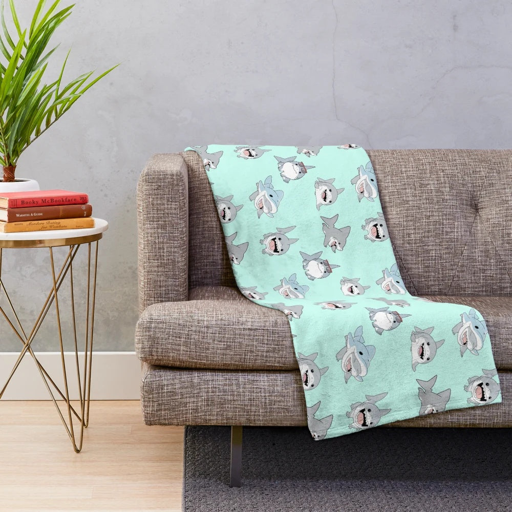 Plush throw blanket with Marvel characters including Kate Bishop and Lucky the Pizza Dog