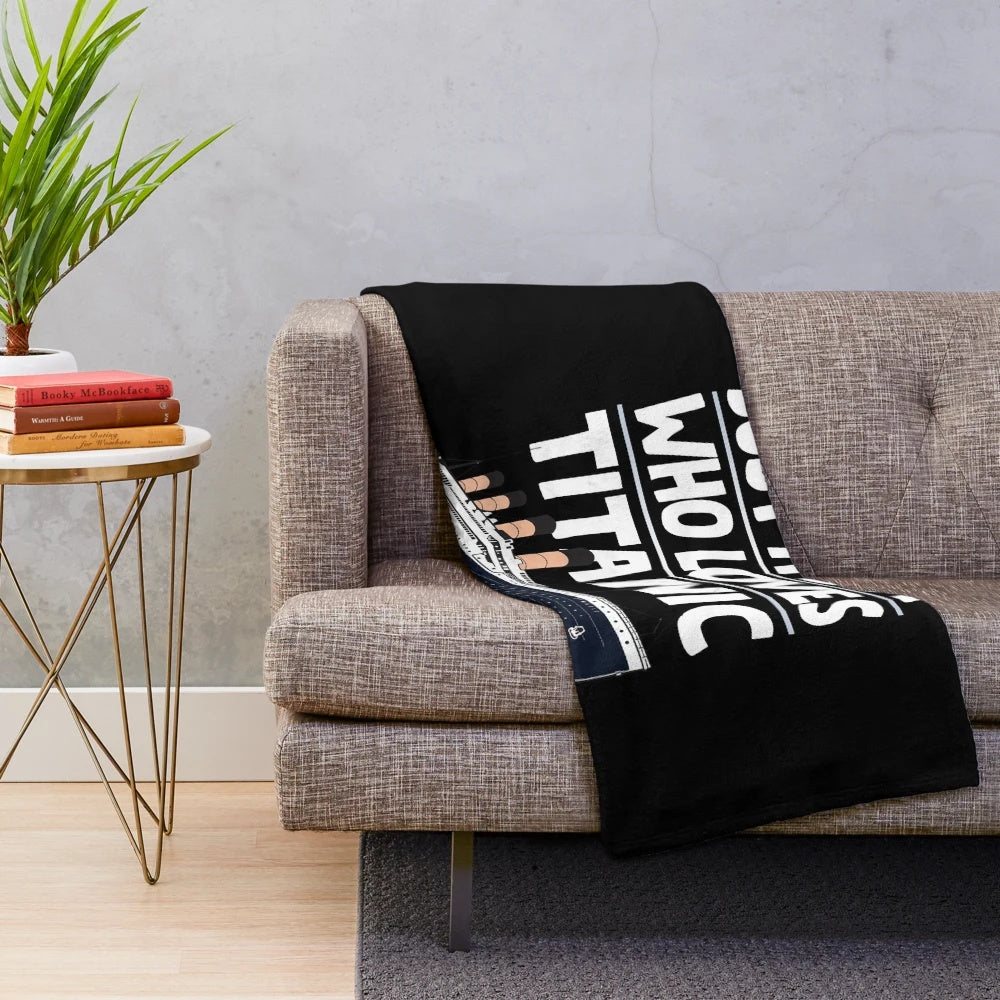 Plush blanket featuring the iconic RMS Titanic ship