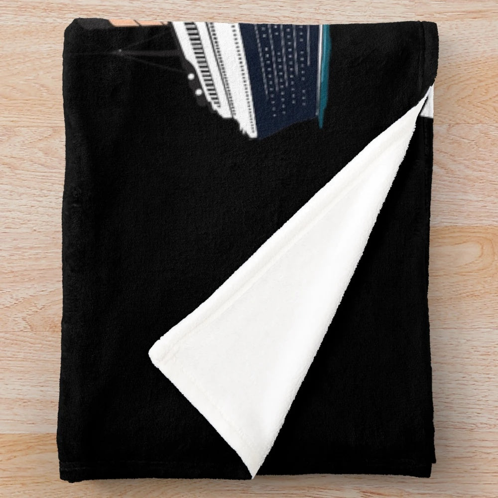 Plush blanket featuring the iconic RMS Titanic ship