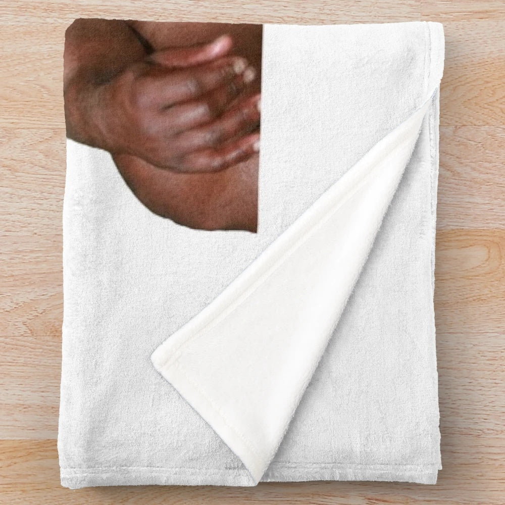 Cozy plush blanket with wood design